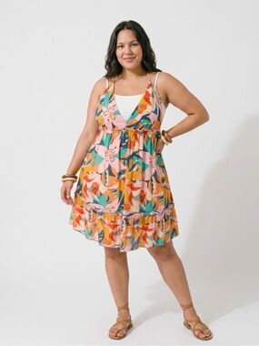 O'Neill Tropical loop Floral Tiered Sundress-NWT-Size XXL